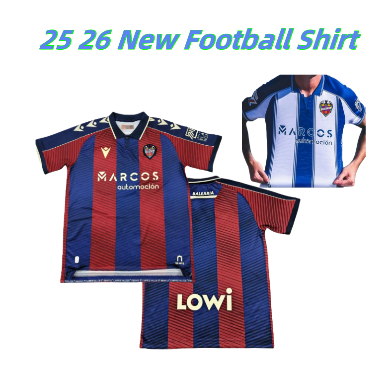 Levante UD soccer jerseys 25 26 home away Released 100th Anniversary of Portal de Vallejo LUD Kit Granotes Shirts The Frogs 2025 2026 new football shirt
