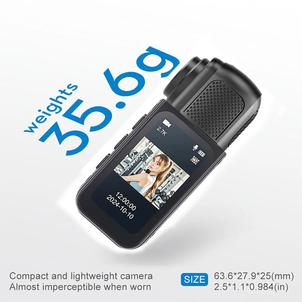 2.7K 180° Mini Cam 2.7K Thumb Sports Camera 1.4 Inch WiFi 180°Action Camera For Motor Cycling Recorder Outdoor Mini Cam Pet Vlog 250813