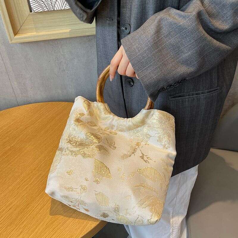 Souvenir New Chinese Women's Clutch Jacquard Cheongsam Wedding Handbag National Style Exquisite Hanfu Bamboo Knot Bag