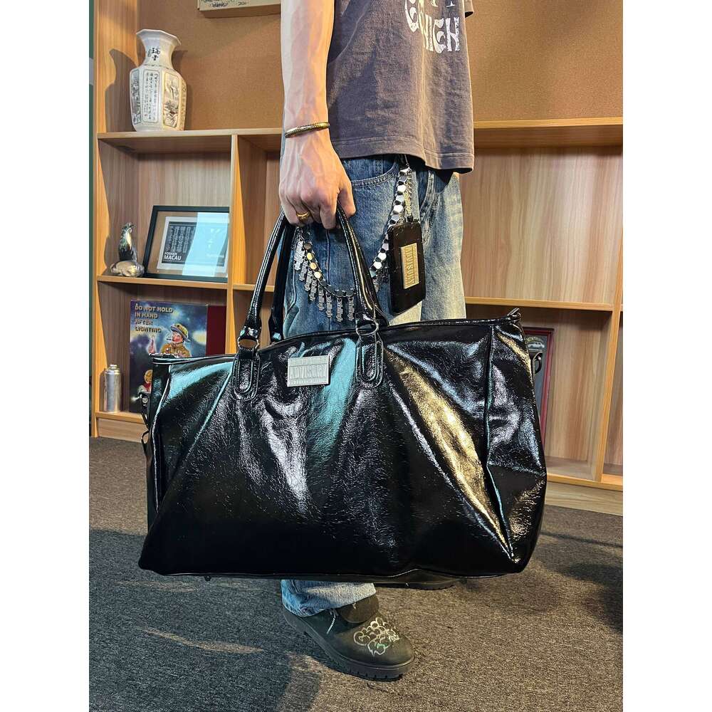 Designer Bag Tote Bag Shoulder Bag Chillhigh B Black Cracked Leather PU Simple Crossbody Handheld Large Capacity Travel Gym Bag