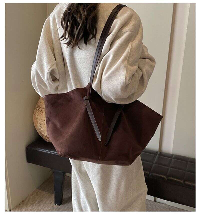 French Style Casual Tote Female Frosted Pu Leather Retro Shoulder Bags Business Bag For Women