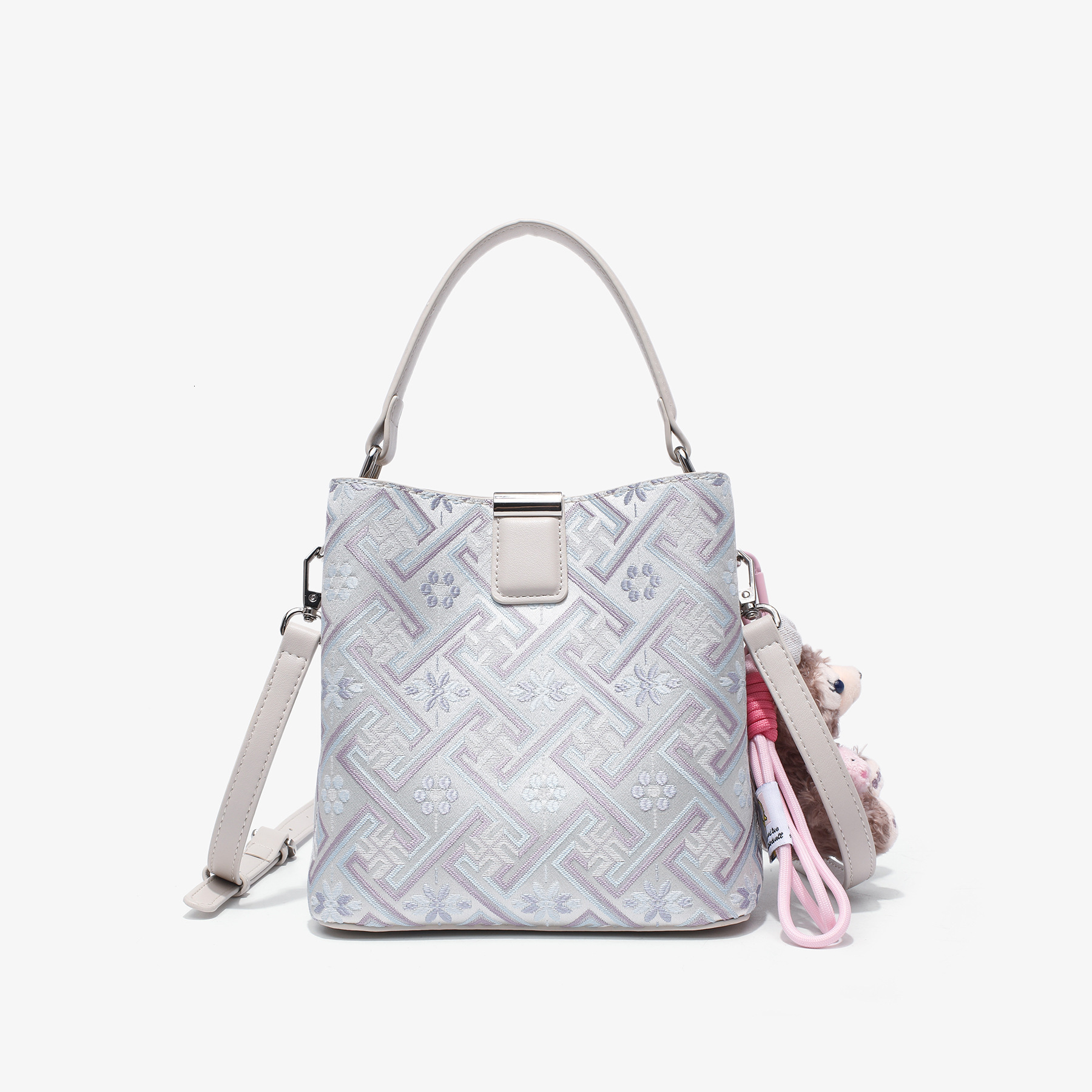 Free Shipping Designer Luxury Shoulder Crossbody Bag Bucket Bag New Atmospheric Handbag Brocade Commuting Bag Casual Fashion Shopping Bag