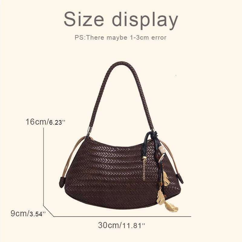 Vintage Bags For Women Designer Handbags Purses New In PU Imitation Braided Emed Pattern Small Underarm Shoulder