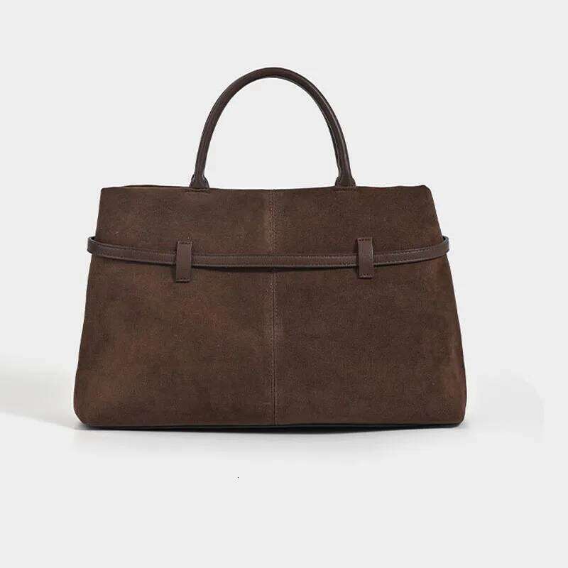 New soft suede Matte leather shoulder Tote large capacity commuting crossbody bag French handbag