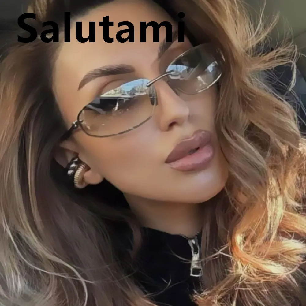 vintage allopy square Y2K sunglasses for women fashion Silver gradient hip hop sun glasses ladies sexy shades driving 250815