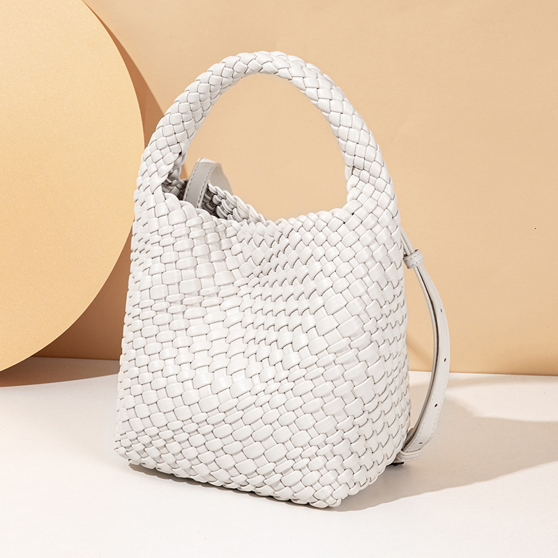 2025 New Handbag Summer Solid Color Basket Shoulder Bag Designer Bag Mother and Women's Bag Retro Shoulder Cross Bag