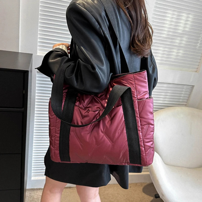Fashion Handbags Women Soft Quilted Space Cotton Shoulder Bag Ladies Crossbody Bags Bolso Mujer Couple Bag Tote Bags 250814
