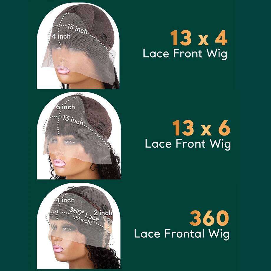 Deep Curly Wigs 360 Full Front Human Hair Water Wave 13X4 13X6 HD Lace Frontal Wig