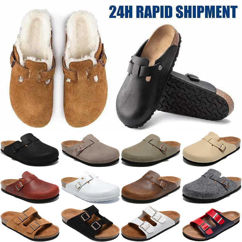 2025 Germany Hot Designer Slippers Men Women Luxury clogs black brown tan light pink olive sude leather mens fashion slides outdoor comfortable sandals EUR 36-45