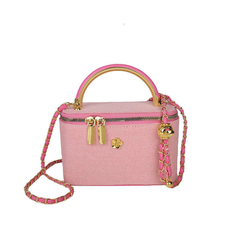 2025 Designer New Korean Fashion Small Chanel Style for Women, Color-Block Chain with High-End Feel, Versatile Shoulder and Bags Crossbody Bag