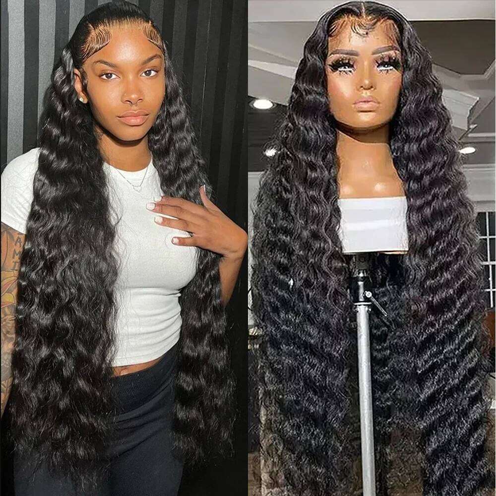 Loose Deep Frontal Wig 13X6 HD Brazilian Curly Natural Wave 13X4 Lace Front Human Hair Wigs On Sale