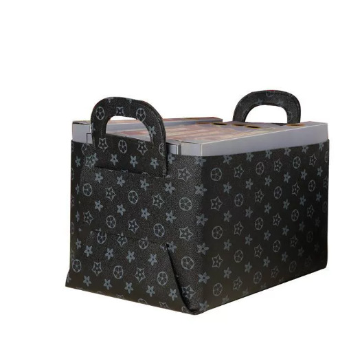 Leather Desktop Box Light design Nordic Style Cosmetic Basket Entryway Organizer Coffee Table Living Room Storage Bin