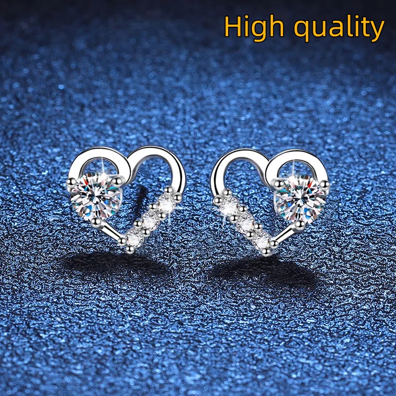 Moissanite earrings, zircon earrings, lab-grown diamonds, designer-style women's earrings, wedding earrings, design styles, diamond earrings 925 