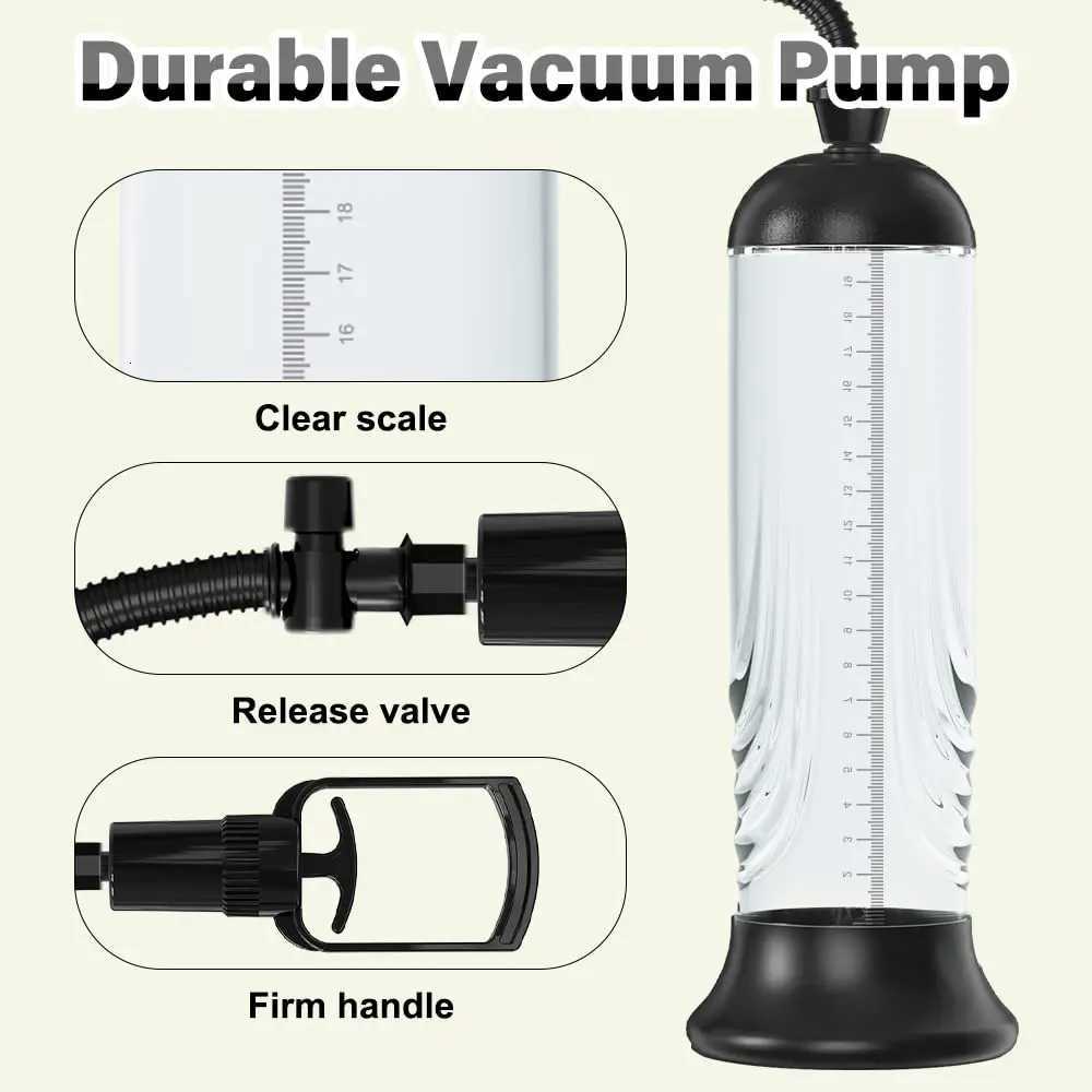 Penis Vacuum Pump Enlargement Extender Pump Air Pressure Device Male Masturbator Sex Toys for Men Stronger Bigger Erections XJ250819