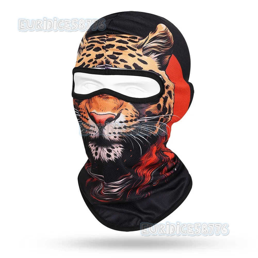 New Animal Print BalaclavaMotorcycle Helmet Liner CapOutdoor Neck Warmer Biker Face Shield Hiking Camping Full Face Cover H250819