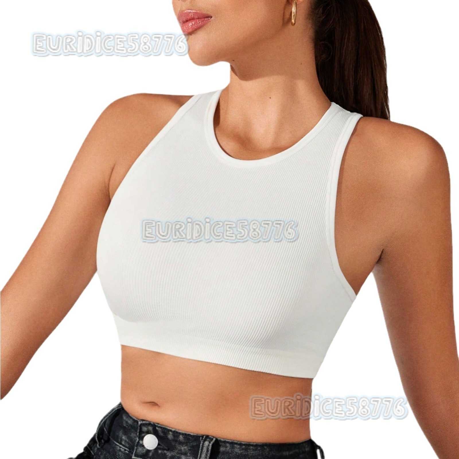 Yoga Wear Running Yoga Vest Elastic Quick-drying Sweat-absorbent Cover Up Without Chest Pad Fitness Top Women H250819