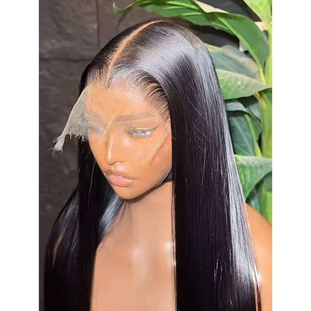 13X6 Frontal 100% Raw Human Straight Front 30 40 Inch 5X5 HD Closure Wig 250% Lace Wigs Full Hair