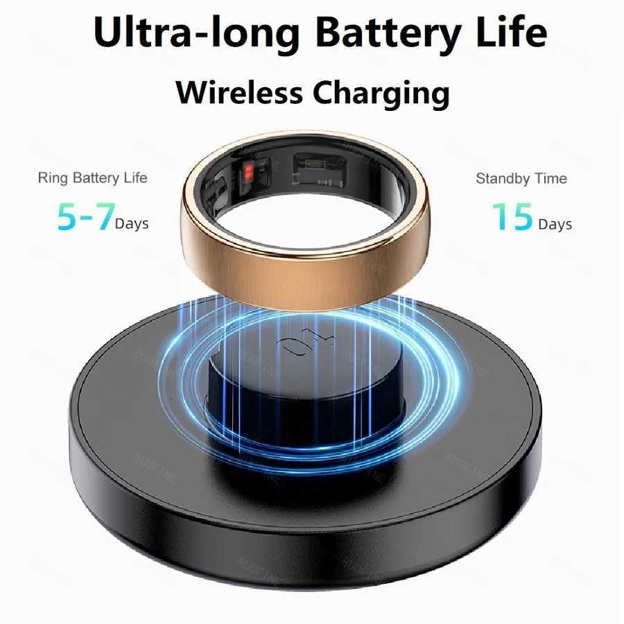 10 Monitoring Ring For Galaxy Qring Heart Rate Monitor More Precise Stainless Steel Wireless Charger Products 2025 New Couples W250819