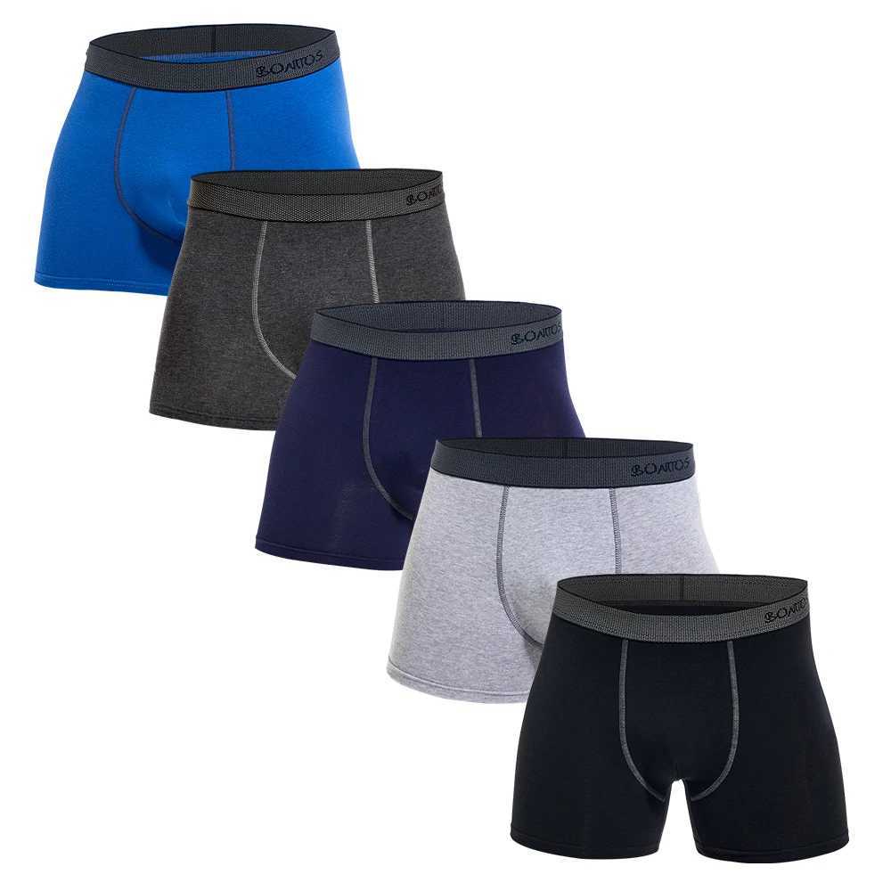 5pcs Pack Mens Cotton Underwear Boxer Briefs 2025 Underpants for Men Luxury Sexy Shorts Gift W250819