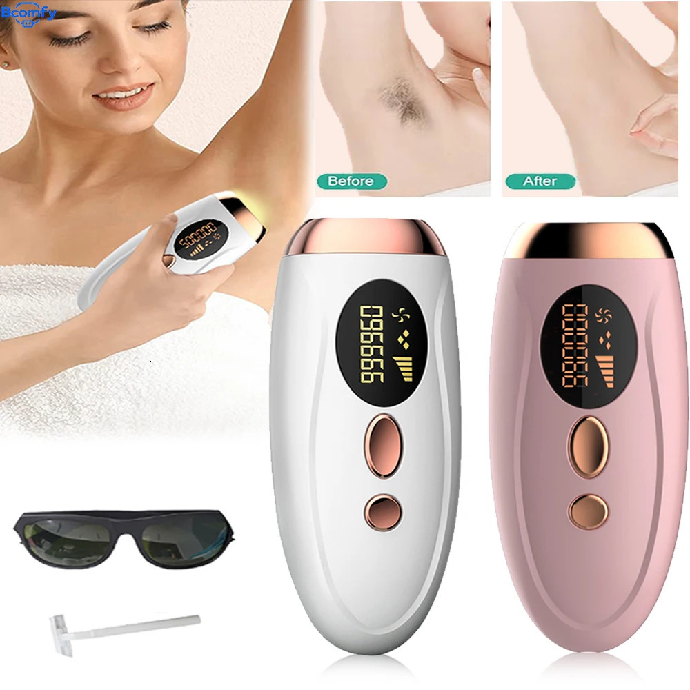 Laser Hair Removal Device 999999 Flashes - Professional Painless Epilator for Women's Face, Body, Legs, Bikini Line