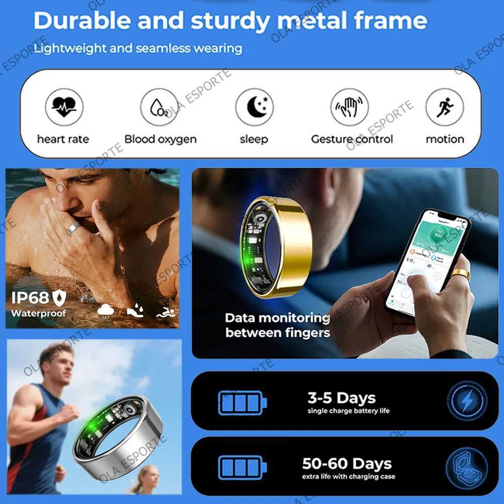 New Technology Smart Ring for Men Women GPS Tracker Waterproof Health Monitor Smart Couple Ring Gifts TikTok Control Taking Photos W250819