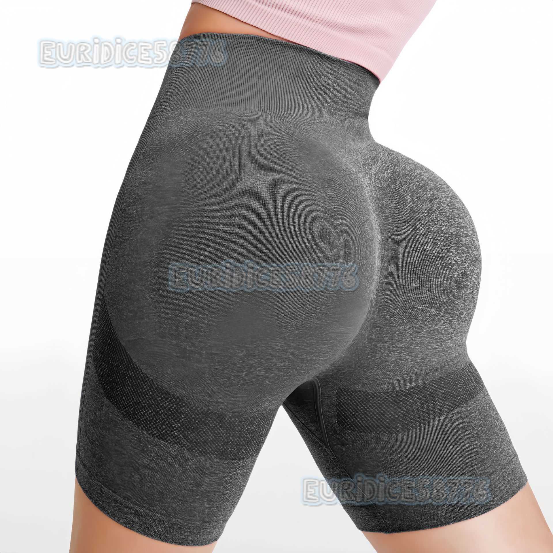 Peach Hip Yoga Shorts for Women High Waist Fitness Shorts High Elasticity Quick Dry Breathable Cycling Running Sports 4/5 Shorts H250819