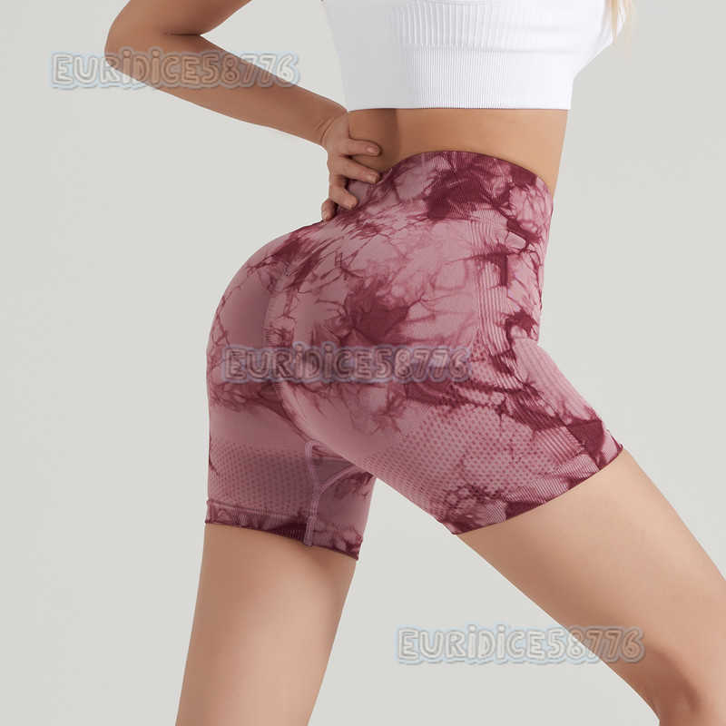 New Tie Dyed Yoga Shorts Womens Sports Outdoor Fitness Pants Comfortable High Waist Elastic Tight Yoga Pants H250819