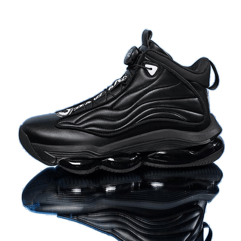 free shipping High top basketball shoes air cushion shock-absorbing running shoes breathable lightweight rotating buckle youth sports shoes for men