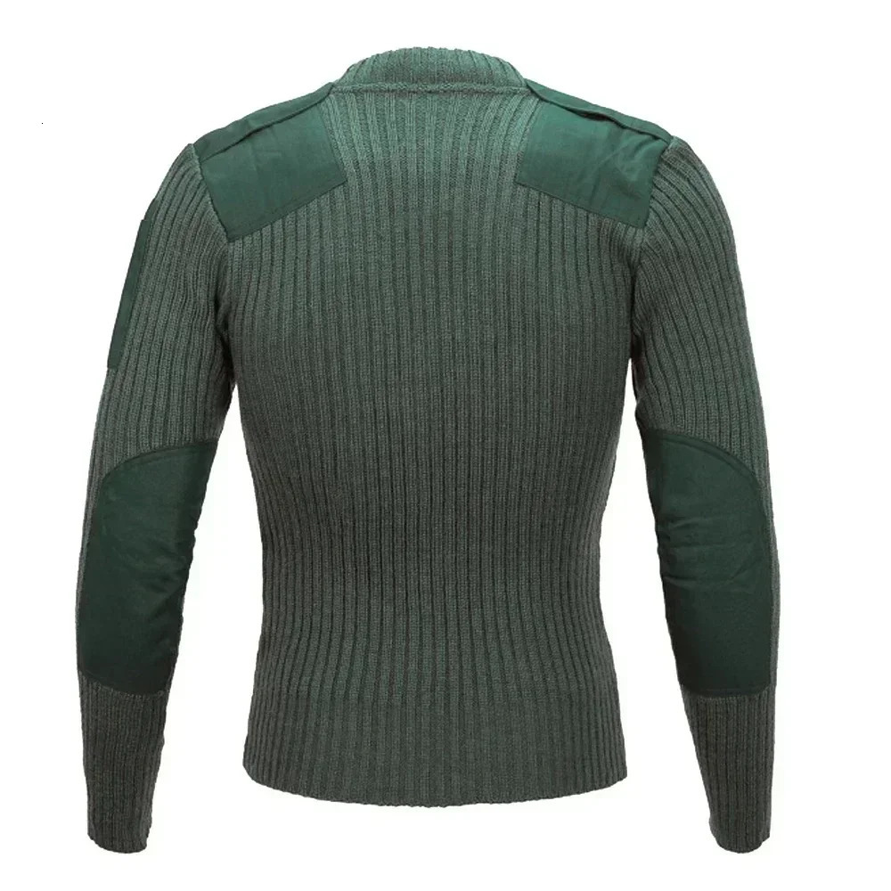 Tactical Sweater Men Military British Army Knitted Pullover Winter Wool Patch Vintage Green O-Neck Knitwear Cold 250819CJ