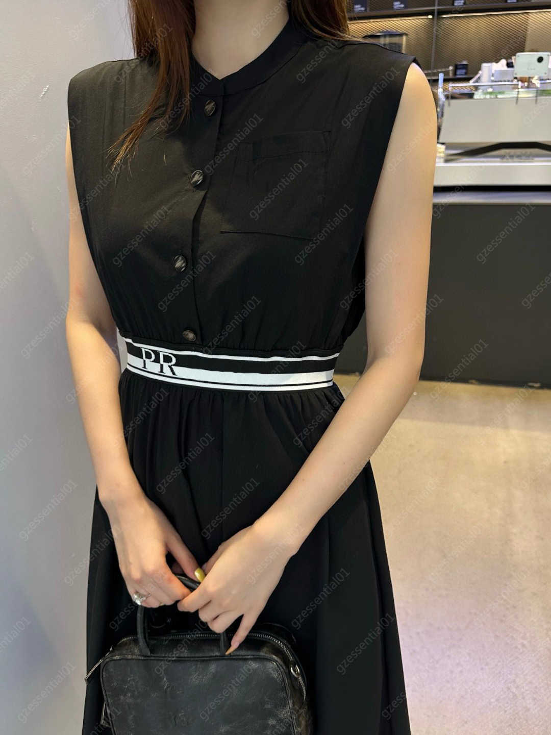 dresses for woman designer Stand-Collar Sleeveless Dress Classic Logo Decoration Letter Design Fashionable elegant dress for woman house of cb