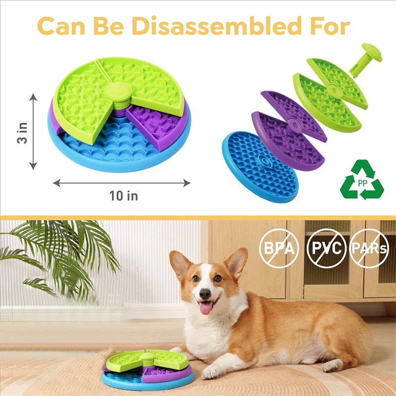 Dog Puzzle Slow Feeder Interactive Enrichment Dog Toys Layers Detachable Slow Eating Dog Bowl Anti-anxiety Dog Feeder Bowl 250813