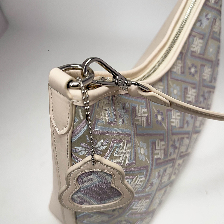Free Shipping Designer New Chinese Style Intangible Cultural Heritage Zhuang Brocade Armpit Bag Fashion Women's Large Capacity Shoulder Bag Embro
