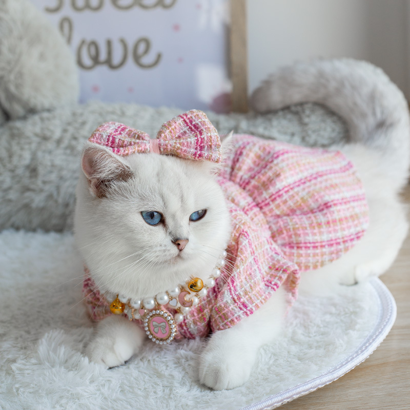 Pet Princess Style Dress Dog Cat Skirt Summer Comfortable Bow Skirt for Small and Medium Dogs Pet Supplies Pet Cloth