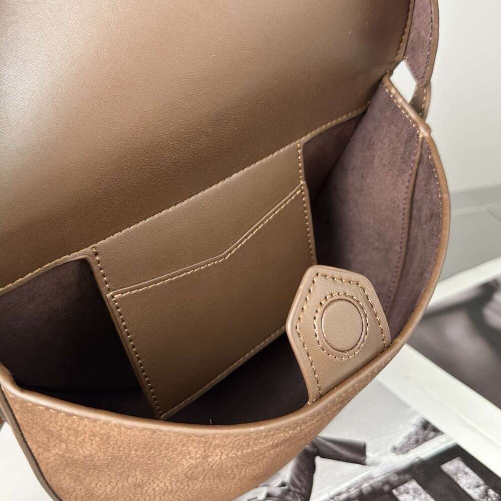 Designer Bag Tote Bag Shoulder Bag Unique Design Suede Saddle French Minimalist Half Moon Fashion Versatile Single Shoulder Crossbody Genuine Leather 