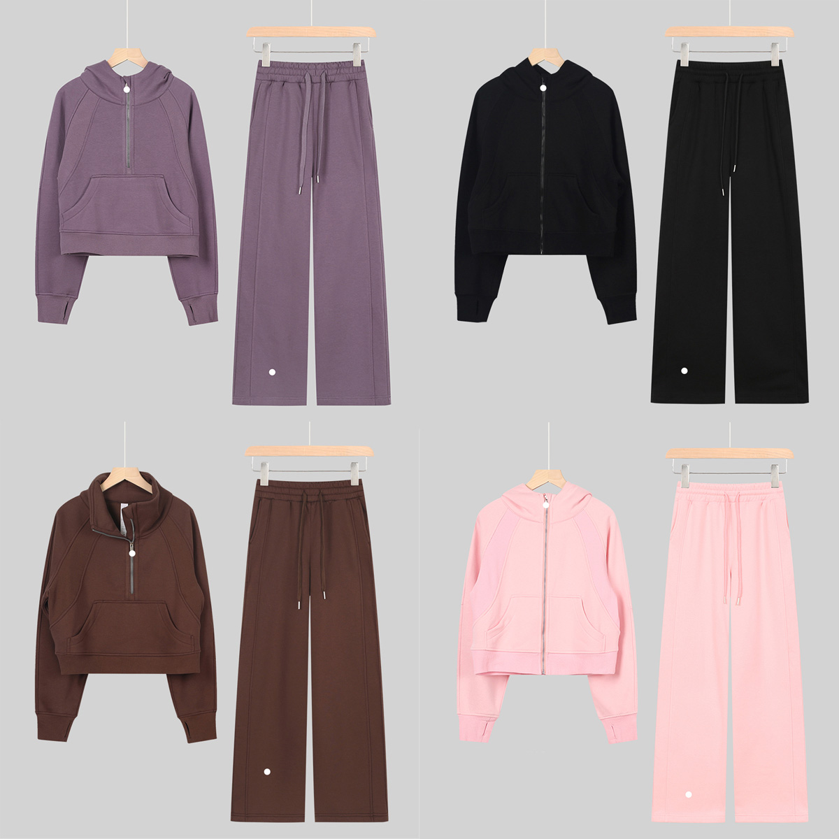 Hoodies Yoga set Hoodie Jogger Pants Diving Jacket 2 Piece Autumn Lightweight Lounge Wear Warm Well-fitting Outfit Casual Streetwear Gym set Jacket Tracksuit women