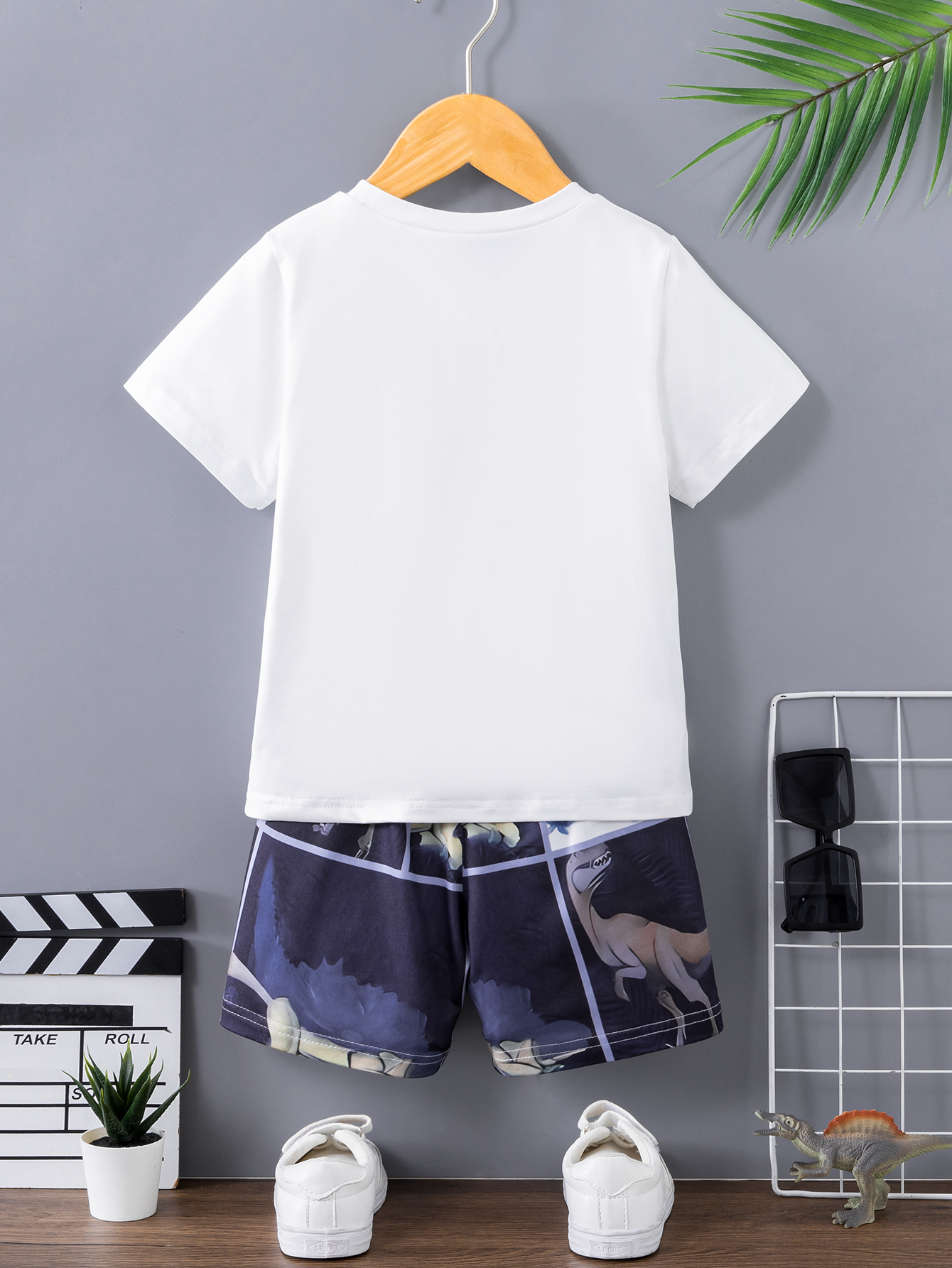 Breathable Quick-Dry Short-Sleeve Shirt Sets for Boys & Girls - Printed Patterns