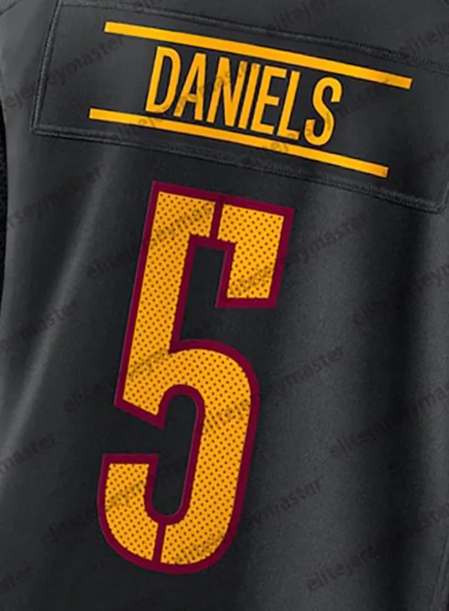 Jayden Daniels 5 Frankie Luvu 4 Mike Sainristil 0 Deebo Samuel Sr 1 Bobby Wagner 54 Terry McLaurin 17 Personalize Customize Football Jerseys Custom Design Number Name