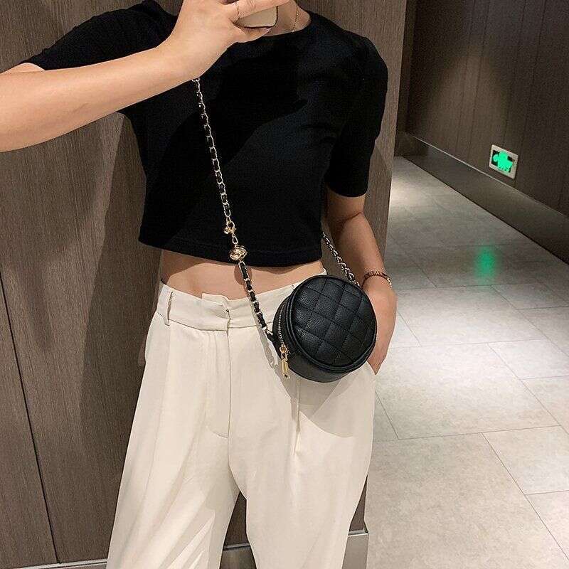 Fashion Women Messenger Bags Round bag Crossbody For Girls Chains Shoulder Bag Lady 2021New Small Handbag Design Sling