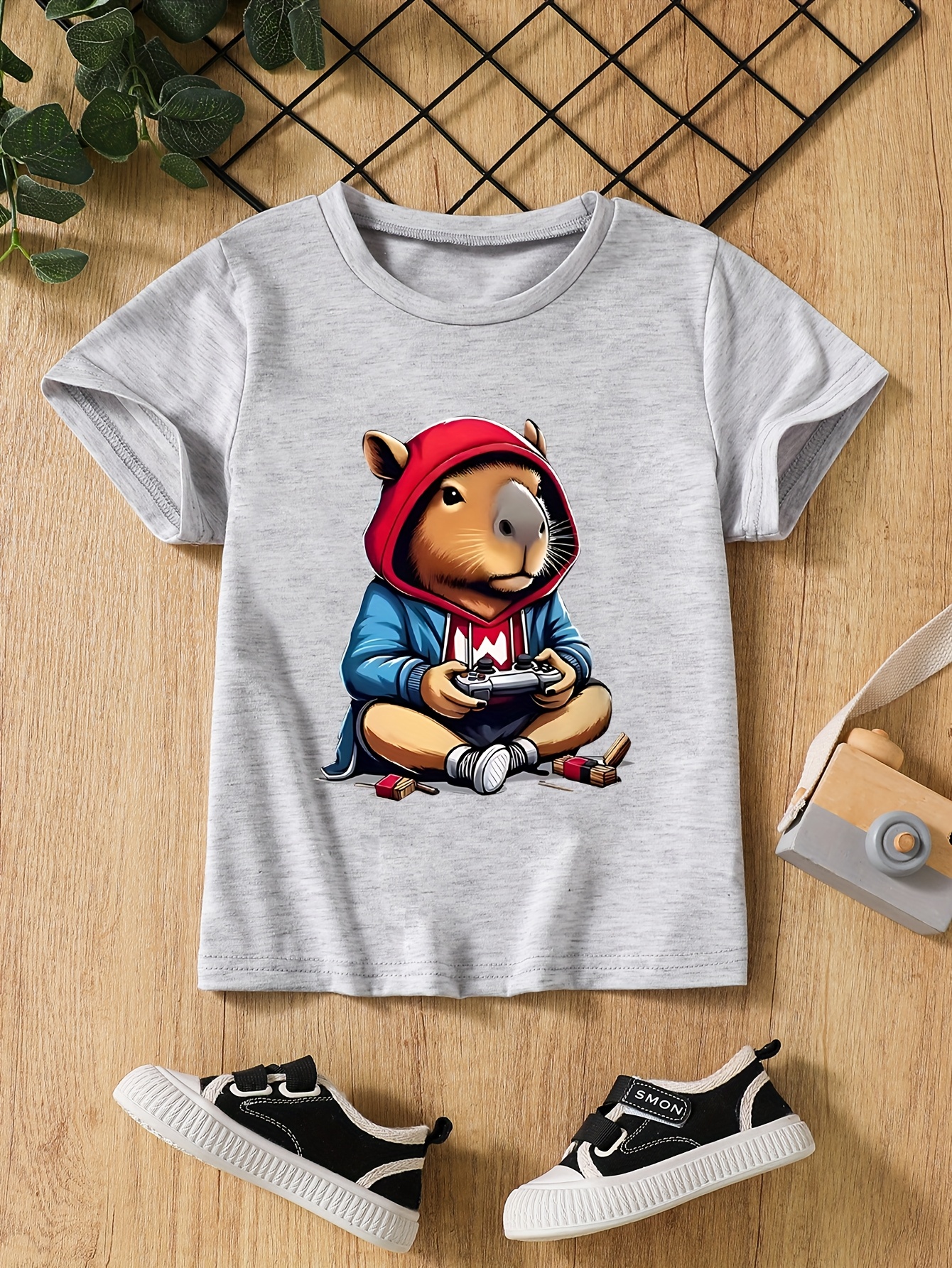 T-shirts Boys' Breathable Quick-Dry Mole Print Short-Sleeve Tee Set - Three-Pack