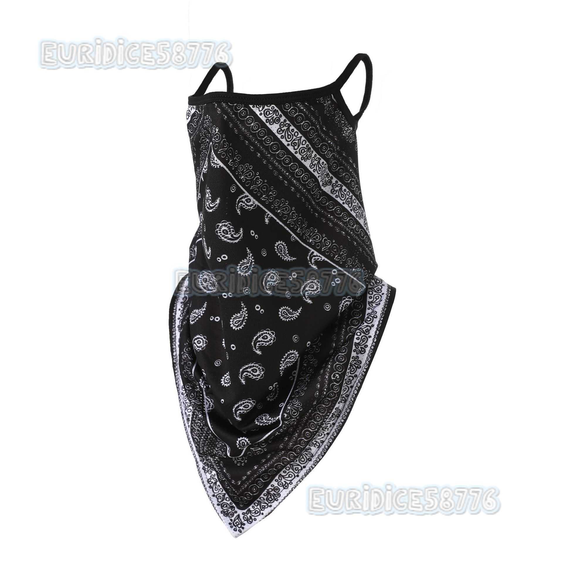 New Cycling Ice Silk Mask Adjustable Spliced Towel Dustproof Mask Neck Gaiter Sun Protection Mask H250819