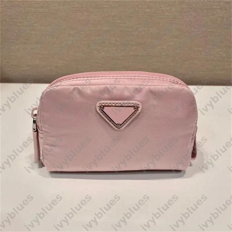 Re Nylon Small Makeup Bag Designers Toiletry Wash Pouch Luxury Travel Cosmetic Bags Womens Fashion Nylon Zipper Small Purse Make Up Bag