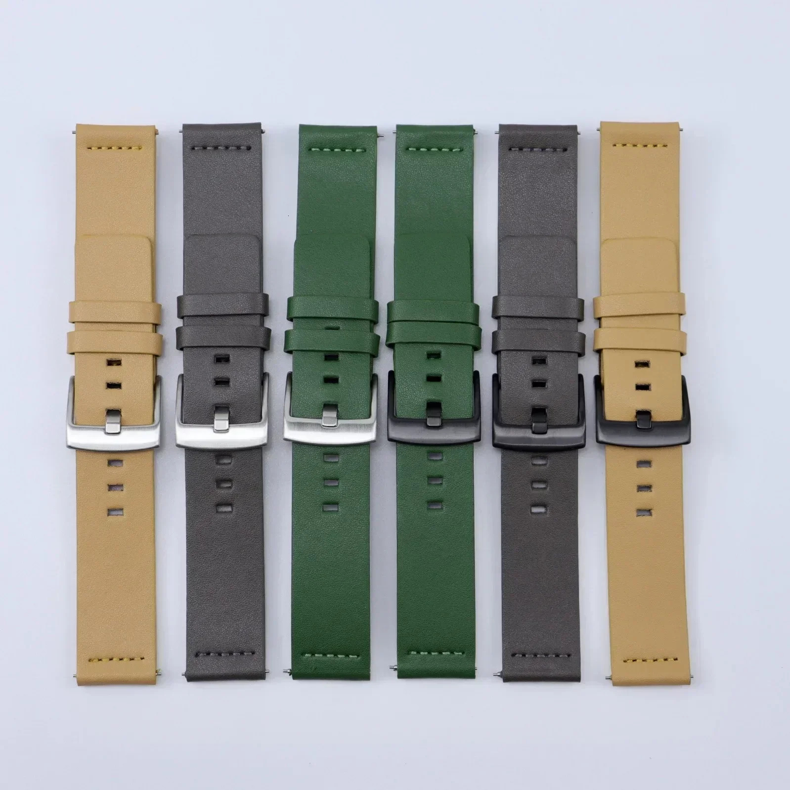 20mm 22mm Watch band Quick release Leather Strap for Galaxy Watch 3 Active2 40 44mm watch gt 2 WatchBand 18 24mm 250818