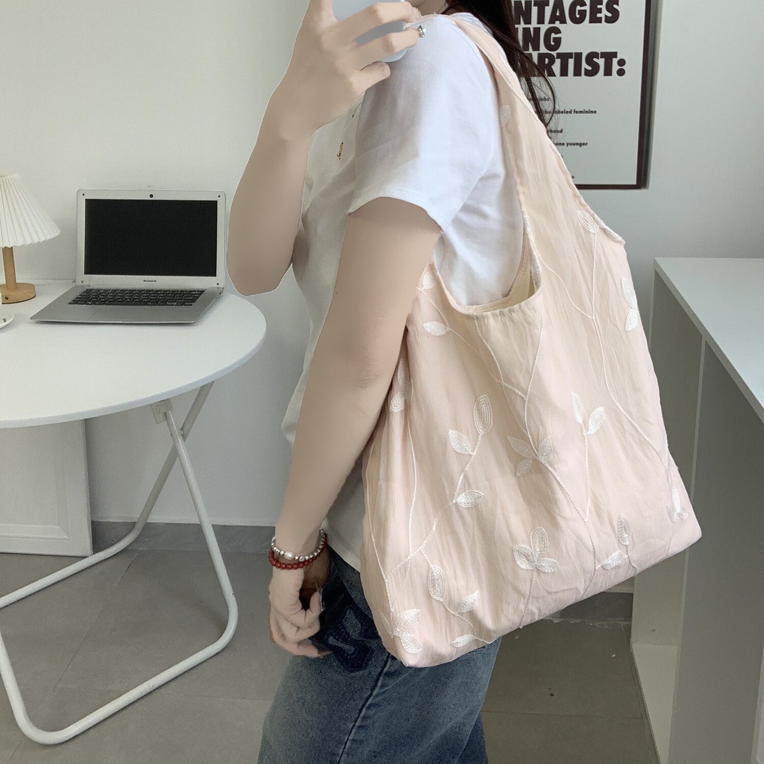 2025 Autumn Vintage New Chinese Shoulder Bag Elegant Art Canvas Handbag Women's Large Capacity Women's Crossbody Bag Designer Bag Women'