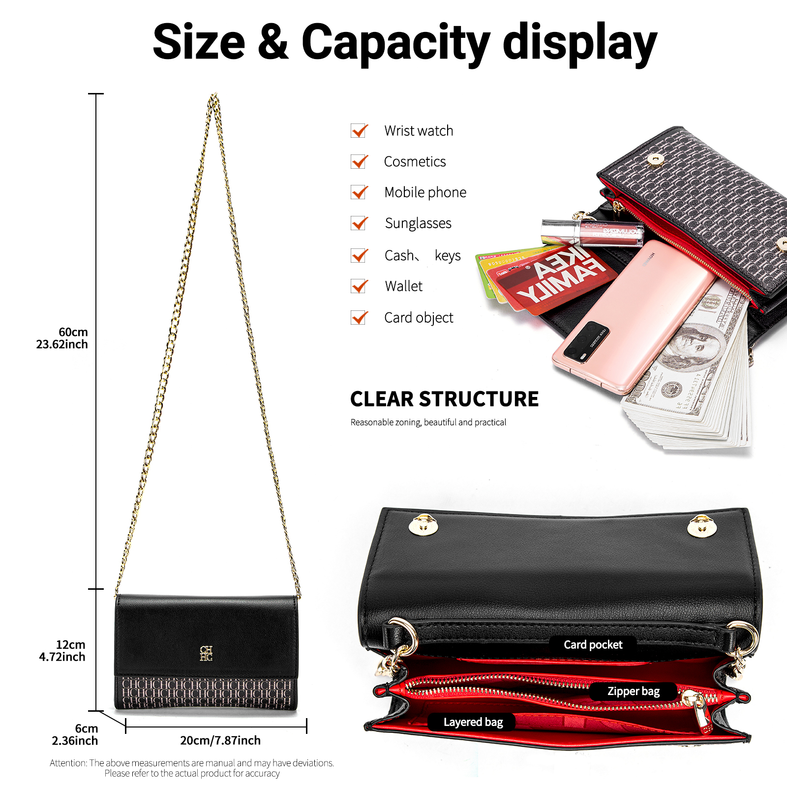 Stylish Monochrome Textured Handbag for Ladies - Multi-functional