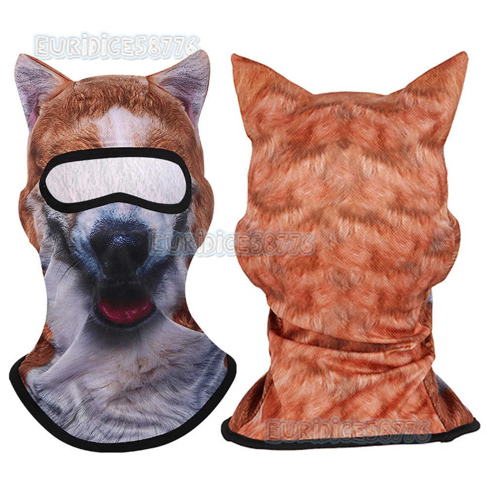 Cute 3D Cat Balaclava Full Face Mask Motorcycle Hood Mask Skiing Snowboard Hat Helmet Liner Biker Face Gorras Cycling Headgear H250819 6ZO2