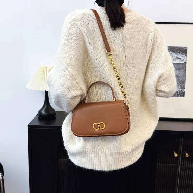 Spring Fashion Armpit Small Square Female Senior Niche Personality Leisure Hand Carrying Single Shoulder Crossbody Bag