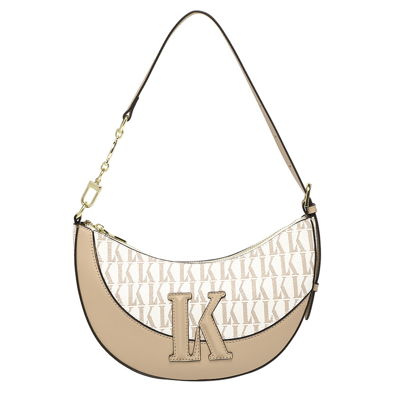 LORDLY KNACK designer bag light luxury genuine leather half moon bag versatile high-quality vintage fashion trend handbag for woman