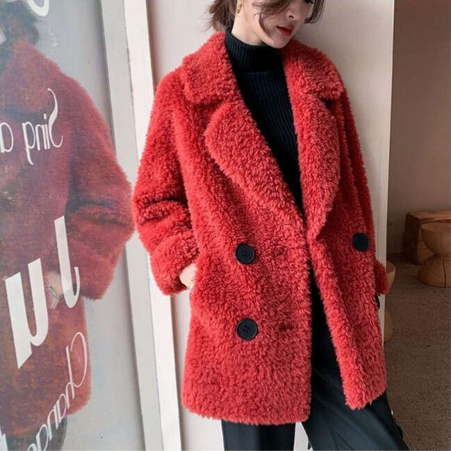 Thickened Lamb Velvet Jacket Women's Mid-Length Hot Sale Of The Season Winter New Loose Slim Fur Integrated Particle Velvet Coat