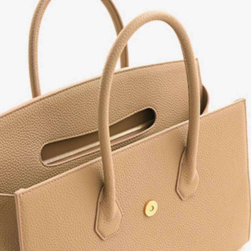Fashion Lady Commuter Tote Bags Classic Large Capacity Versatile Women Handbags PU Leather Shoulder Bag