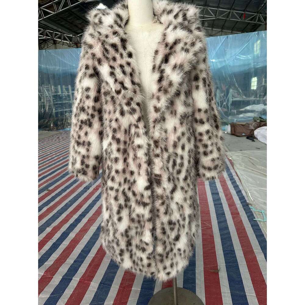2025 Autumn/Winter Artificial Fur Coat Long Fur Coat Big Collar Plush Fox Fur